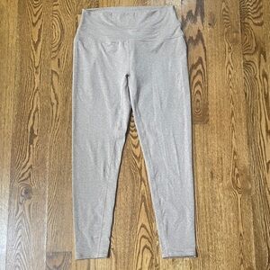 Varley size large RN 150115 CA 40482 oatmeal high rise legging minimalist